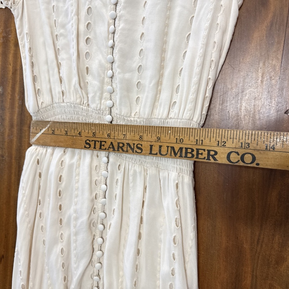 YFB Young Fabulous & Broke Costa Eyelet High Low Dress Ivory Medium - Picture 9 of 14
